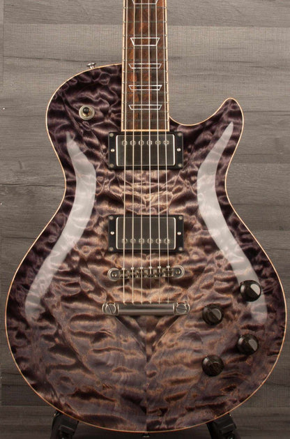 Patrick James Eggle Macon Carved Top Electric Guitar - Blackburst, Master Grade Quilt s#31117