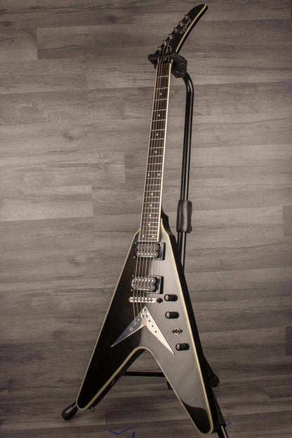 Epiphone Dave Mustaine Flying V Custom Electric Guitar, Metallic Black (Incl. Hard Case)