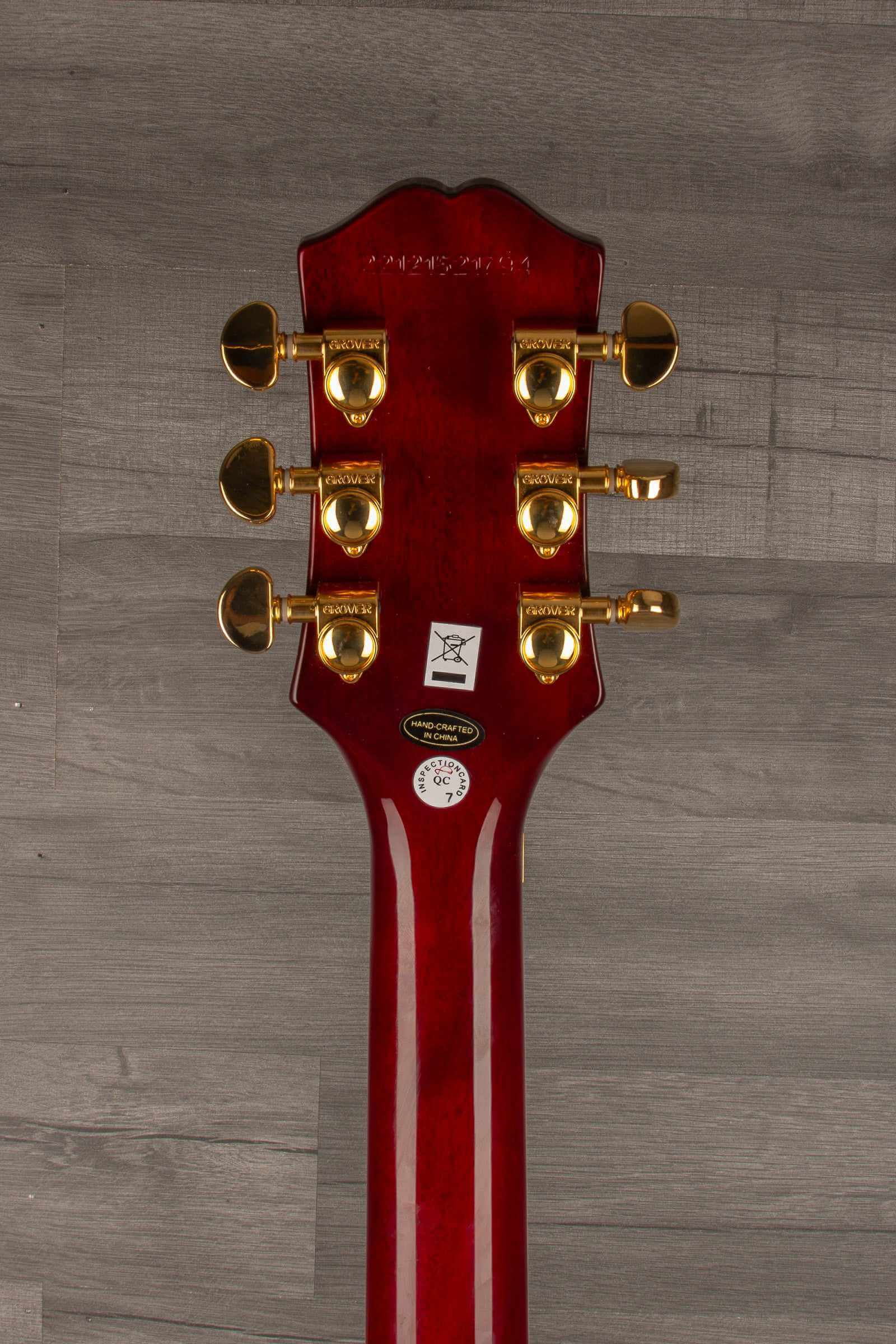 Epiphone Alex Lifeson Les Paul Custom Axcess Quilt Electric Guitar - Ruby (Incl. Hard Case)