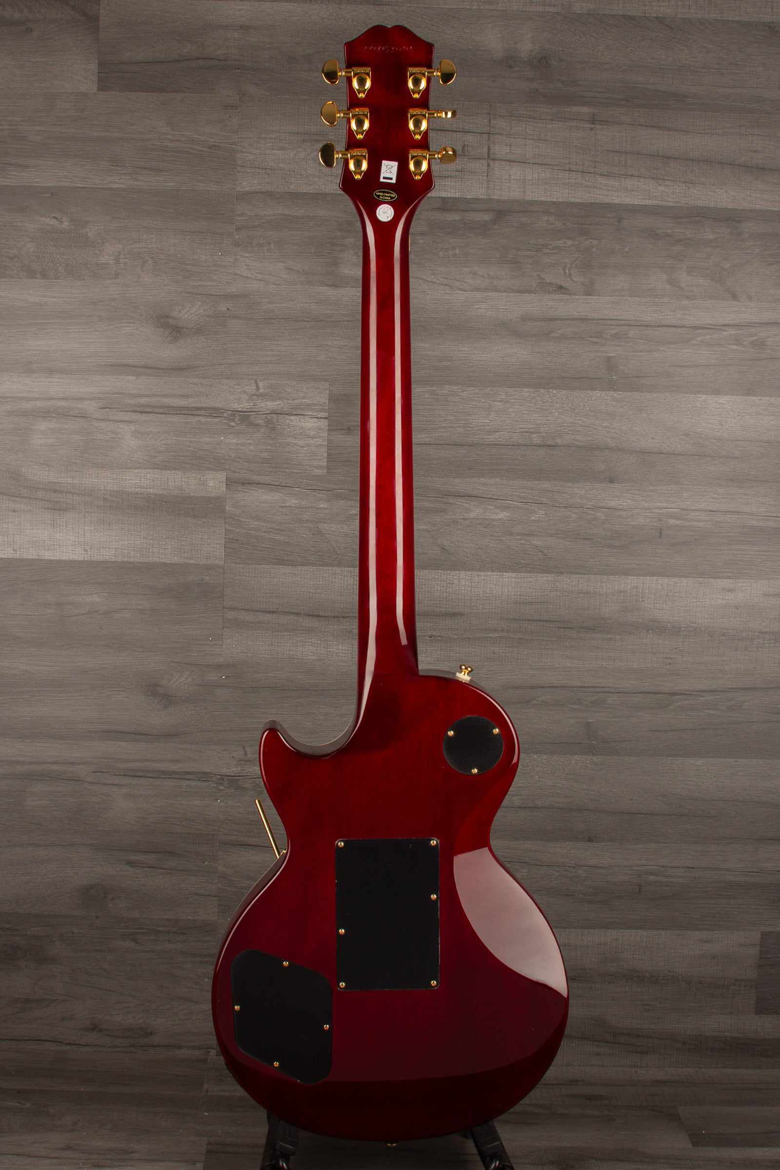 Epiphone Alex Lifeson Les Paul Custom Axcess Quilt Electric Guitar - Ruby (Incl. Hard Case)