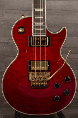 Epiphone Alex Lifeson Les Paul Custom Axcess Quilt - Ruby (Incl. Hard Case) | MusicStreet