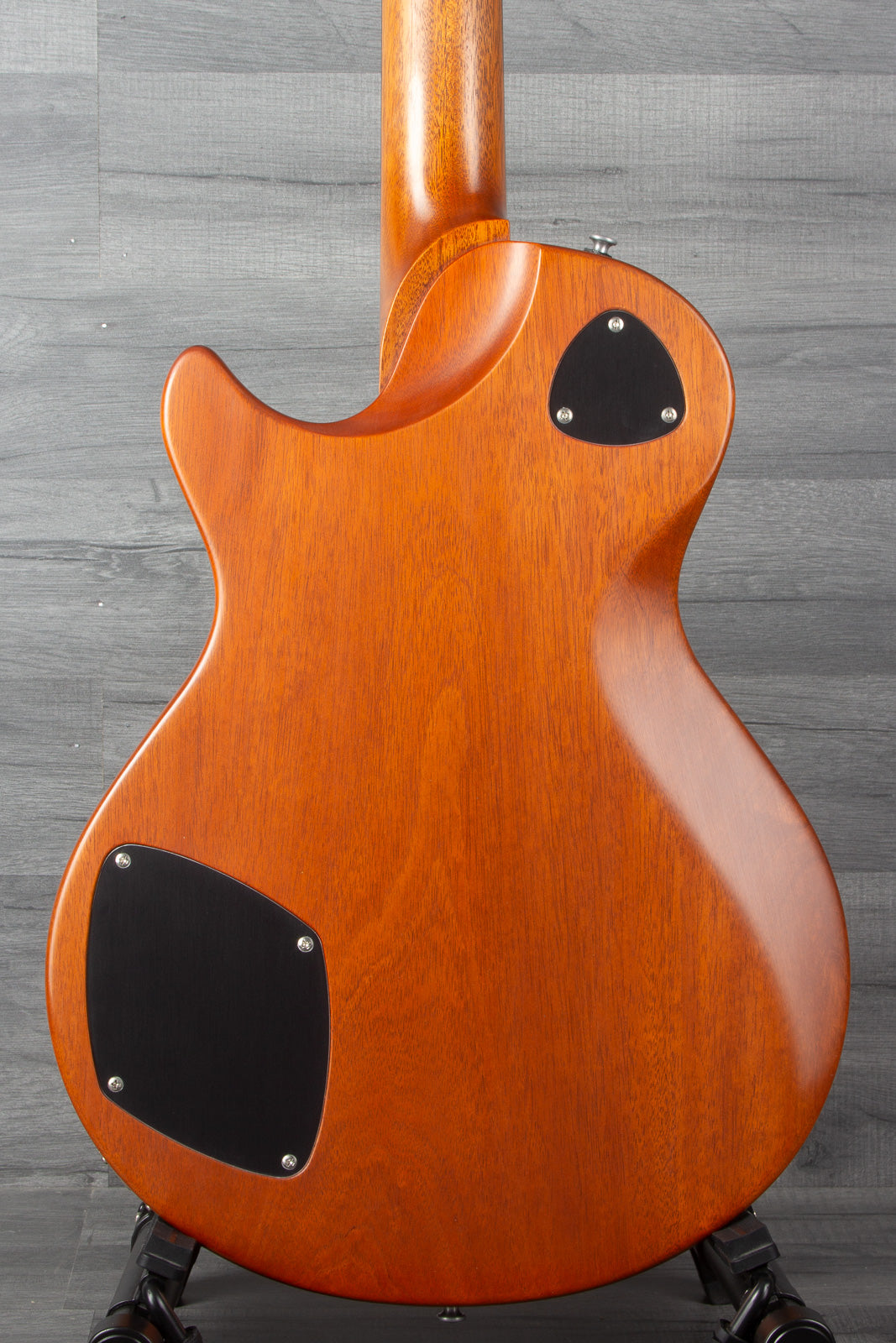 Patrick James Eggle Macon Carved Top Electric Guitar (#31150), Sunburst over Shoreline Gold, Dual P90 Pickups