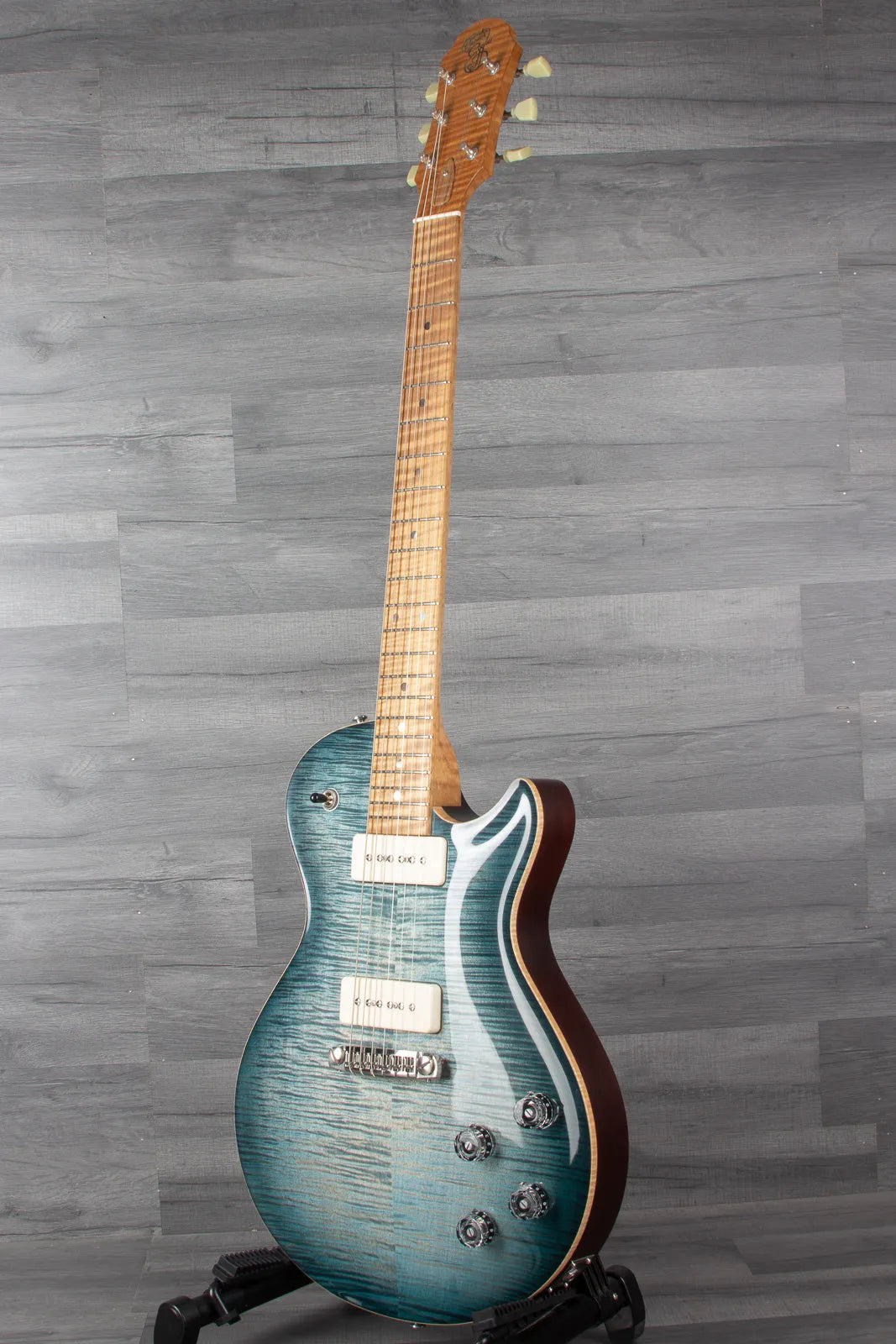 Patrick James Eggle Macon Carved Top SC Electric Guitar (#31116) - Roasted Maple Neck, P90 Pickups