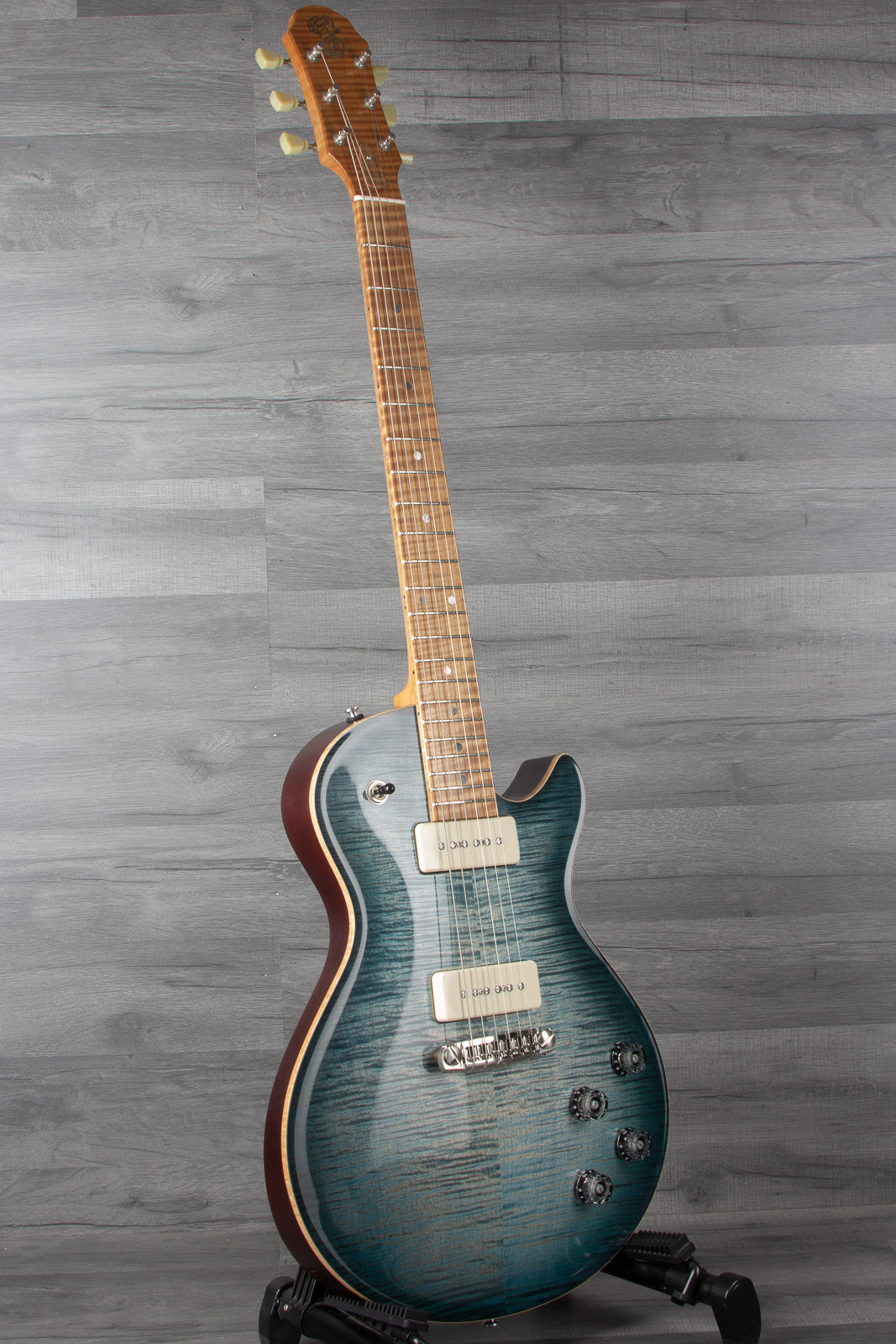 Patrick James Eggle Macon Carved Top SC Electric Guitar (#31116) - Roasted Maple Neck, P90 Pickups