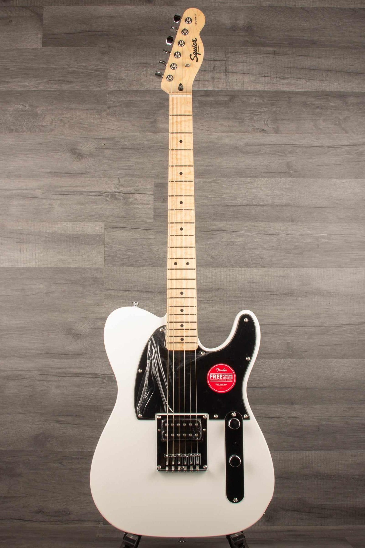 Squier Sonic® Esquire® H, Maple Fingerboard, Black Pickguard, Arctic White - MusicStreet