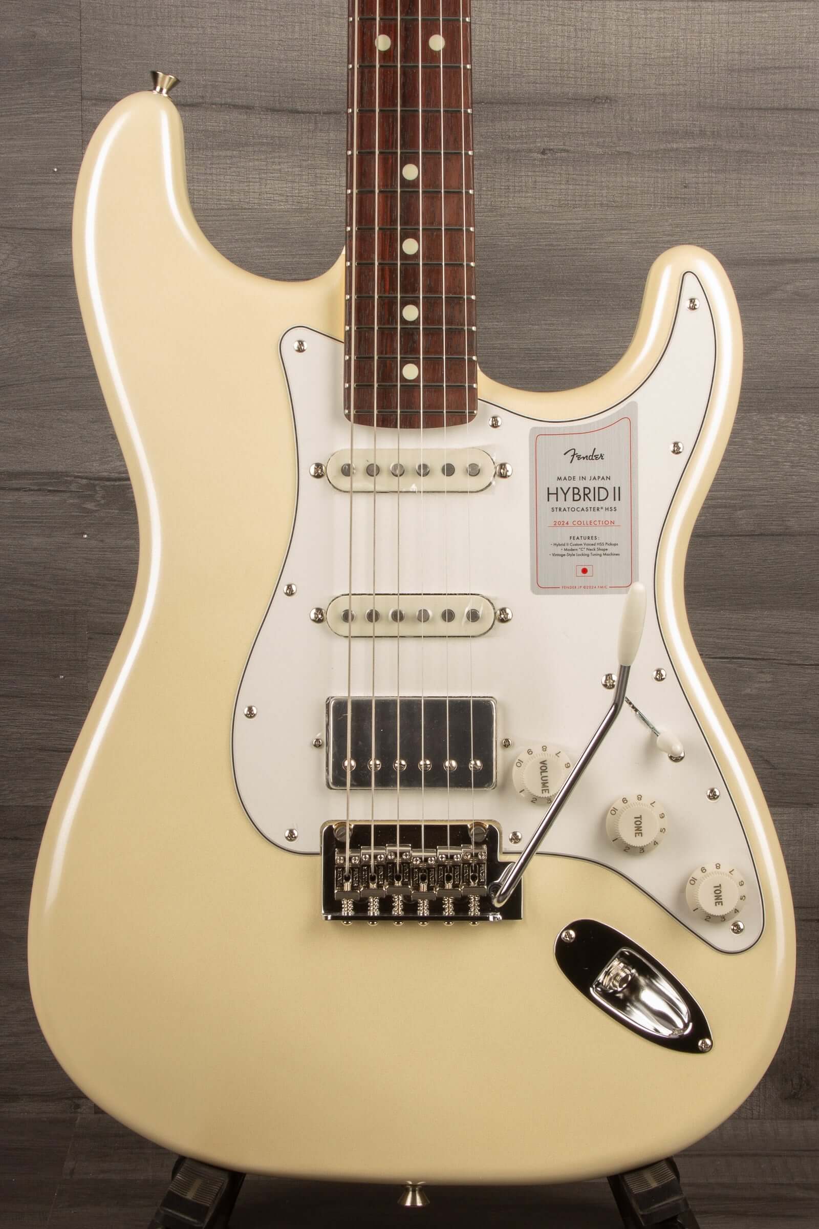 Fender Japanese Ltd 2024 HYBRID II STRAT HSS Electric Guitar RW - Olympic Pearl