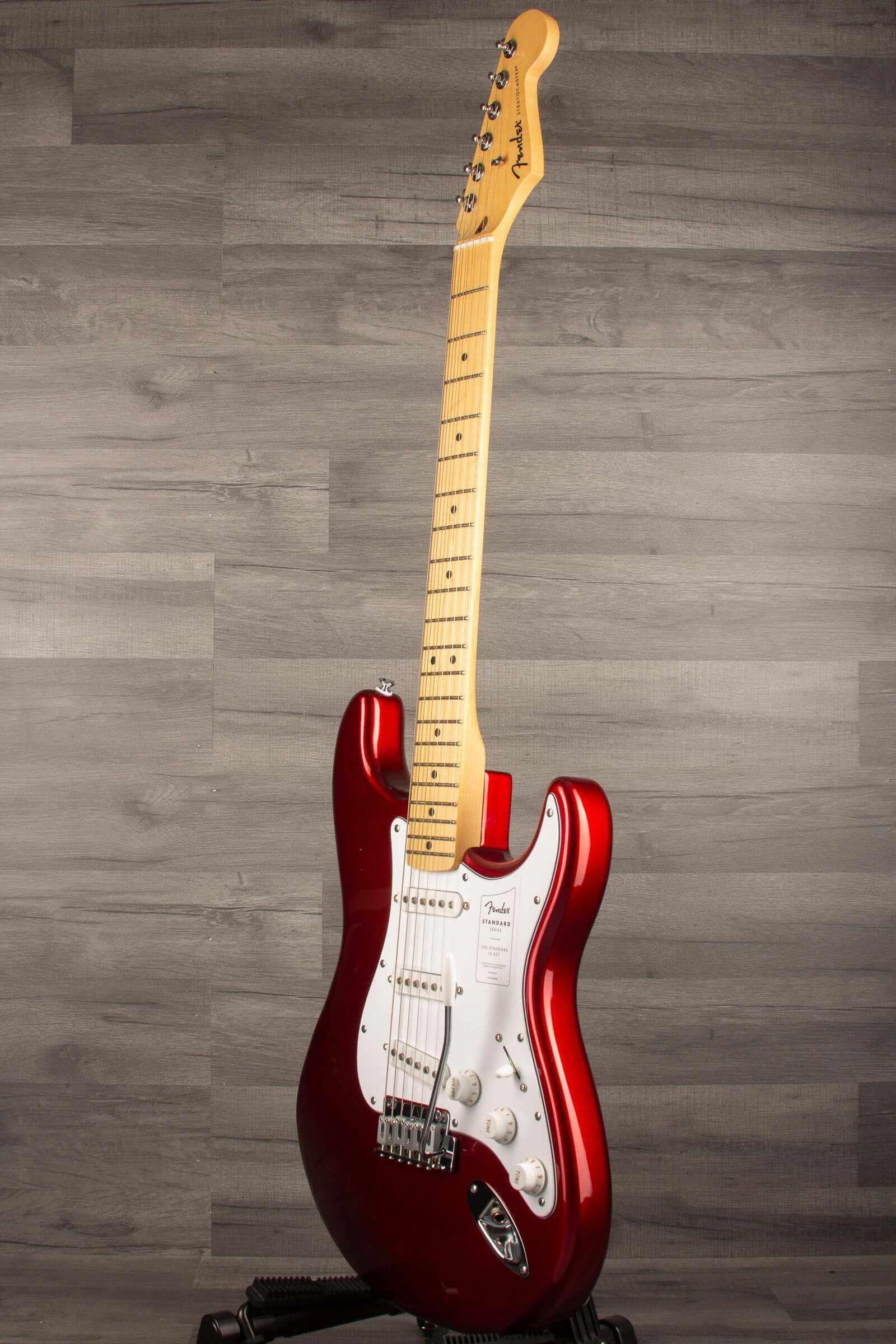 Fender Standard Stratocaster®, Maple Fingerboard, White Pickguard, Candy Cola