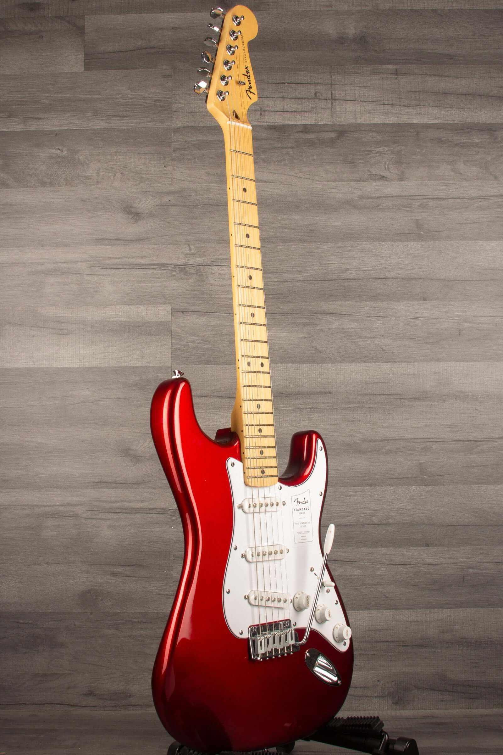 Fender Standard Stratocaster®, Maple Fingerboard, White Pickguard, Candy Cola - MusicStreet
