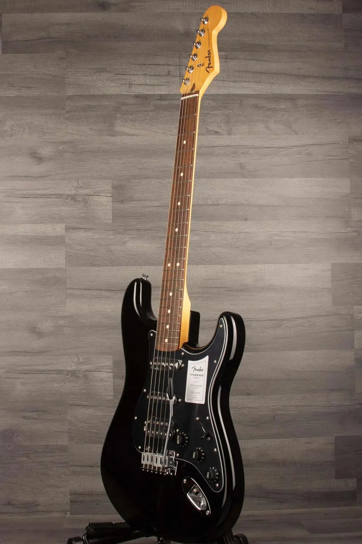 Fender Standard Stratocaster® HSS, Laurel Fingerboard, Black Pickguard, Black - MusicStreet