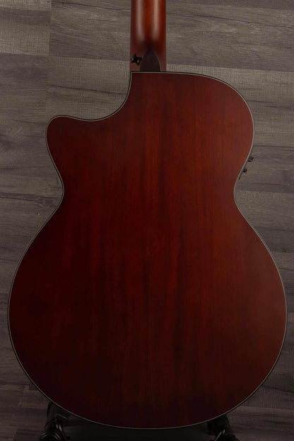 USED - Faith Nexus Venus - Solar Flare back view showcasing solid mahogany finish and Solar Flare Burst.