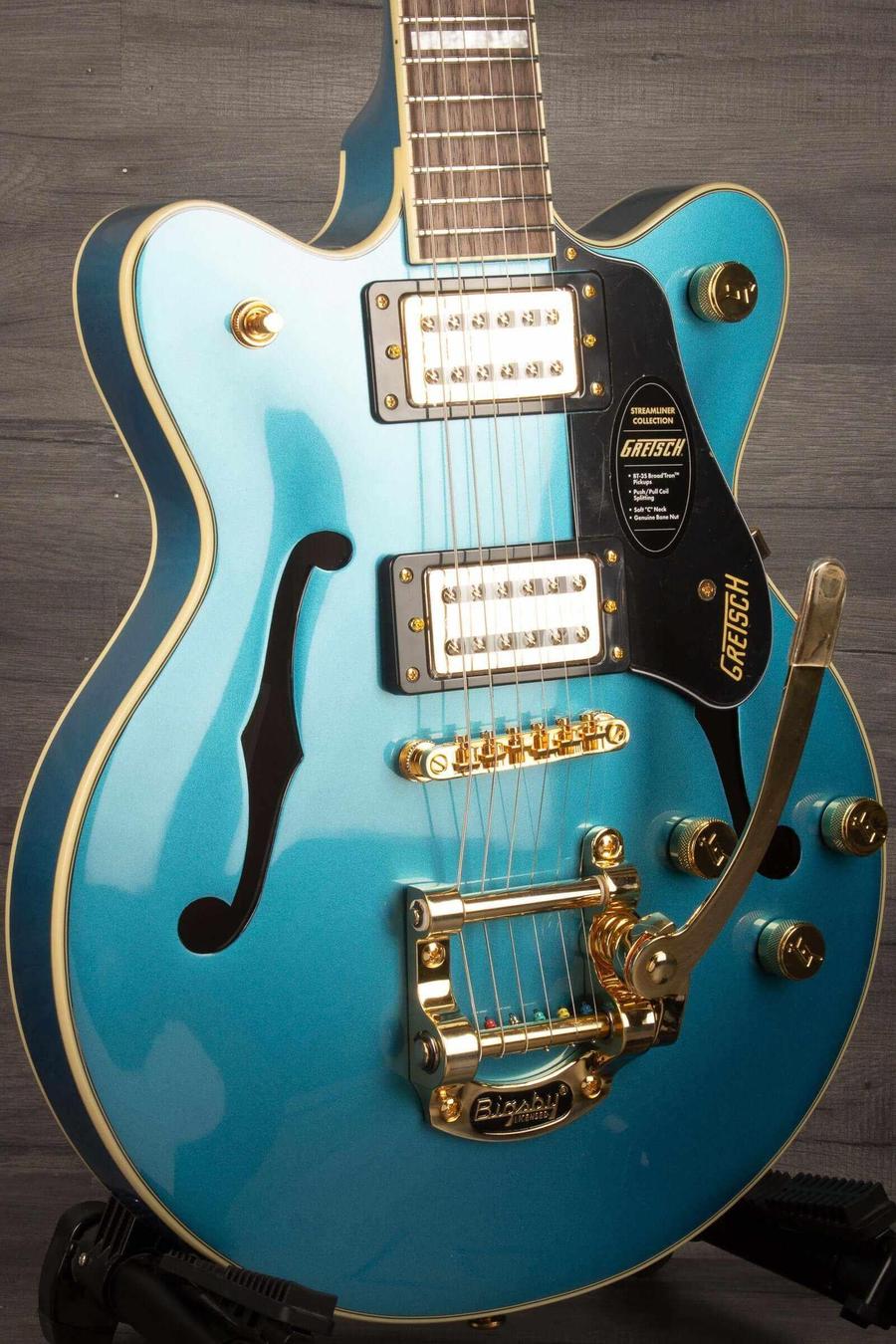 Gretsch G2655TG Streamliner™ Center Block Jr. Double-Cut with Bigsby® LTD, Laurel Fingerboard, Riviera Blue guitar image.
