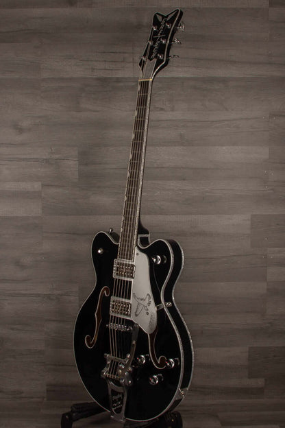 G6636TSL Players Edition Silver Falcon™ Hollow Body Electric Guitar with String-Thru Bigsby® - Black