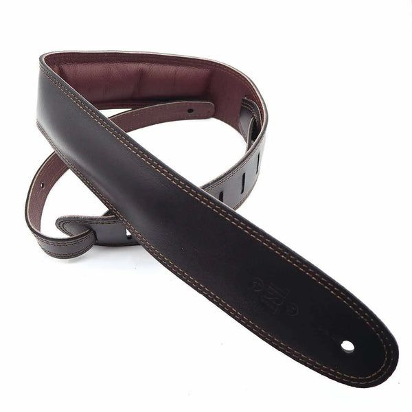 DSL GEG25-15-2 2.5″ Padded Garment Guitar Strap - Brown/Black