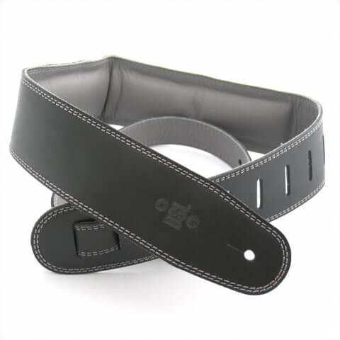 DSL GEG25-15-2 2.5″ Padded Garment Guitar Strap - Black/Grey