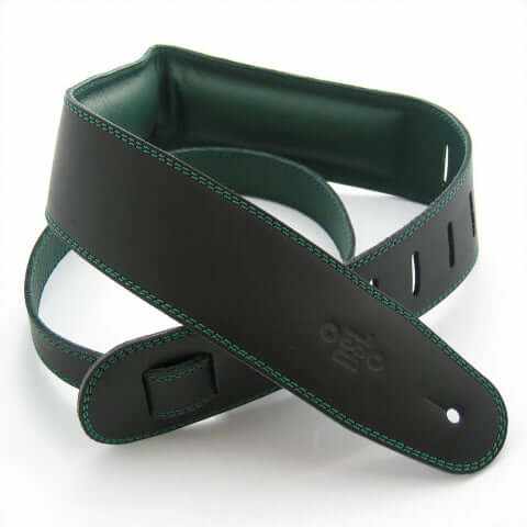 DSL GEG25-15-7 2.5″ Padded Garment Black/Green - Guitar Strap