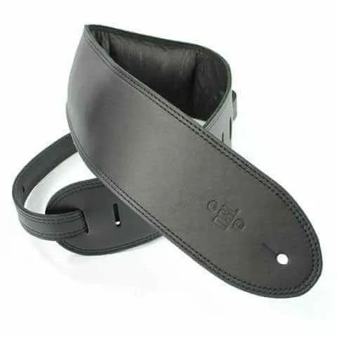 DSL GEG35-15-1 3.5″ Padded Garment Black/Black - Guitar Strap