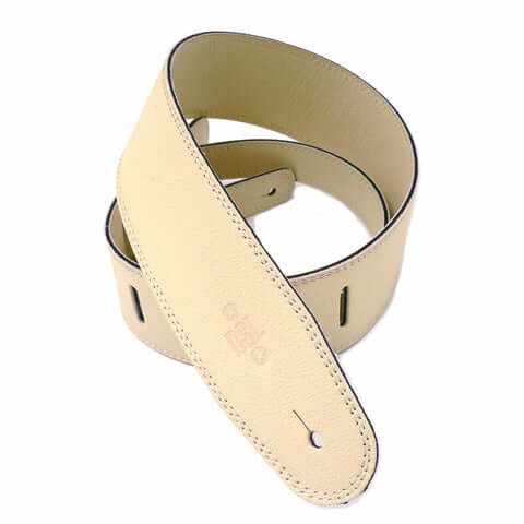 DSL GLG-25-3 2.5" Triple Ply Leather Beige - Guitar Strap