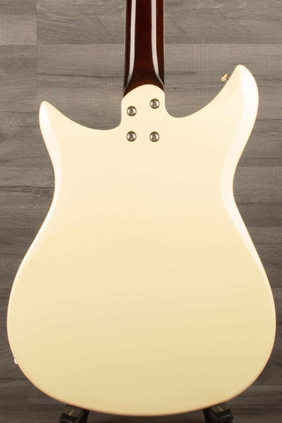 Gretsch Electromatic® CVT Double-Cut with Wraparound, Laurel Fingerboard, Vintage White back view showcasing seamless design and finish.