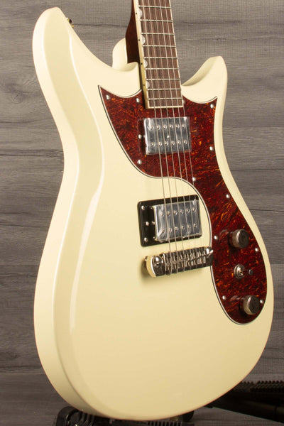 Gretsch Electromatic® CVT Double-Cut with Wraparound, Laurel Fingerboard, Vintage White side view image