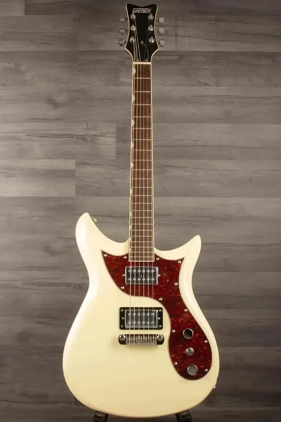 Gretsch Electromatic® CVT Double-Cut with Wraparound, Laurel Fingerboard, Vintage White electric guitar