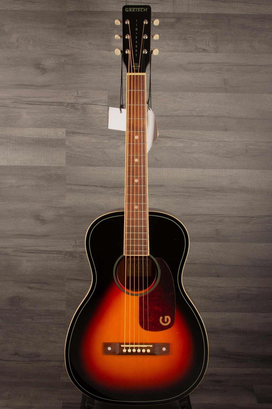 Gretsch Jim Dandy Parlor guitar with walnut fingerboard and deep cherry burst finish