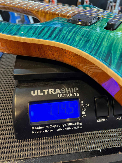 PRS Private Stock Modern Eagle V Electric Guitar PS#10378 - Green Luminlay LTD - LAGUNA GLOW