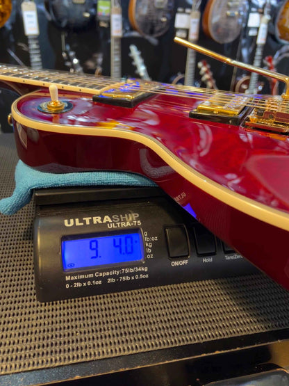 Epiphone Alex Lifeson Les Paul Custom Axcess Quilt Electric Guitar - Ruby (Incl. Hard Case)