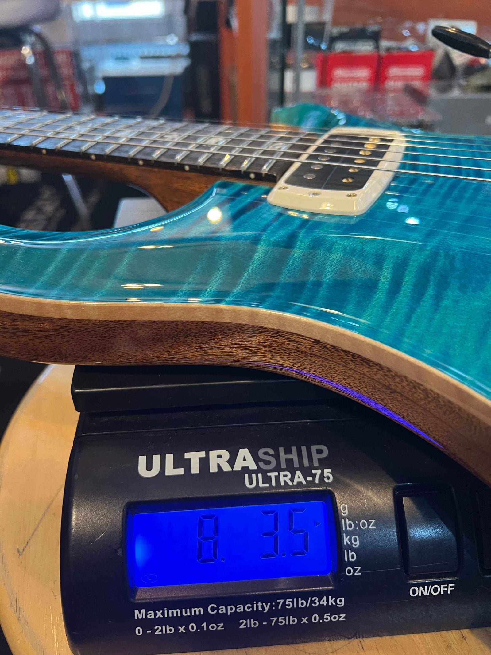 PRS Custom 24/08 Electric Guitar - Carroll Blue 10 Top s#0382751