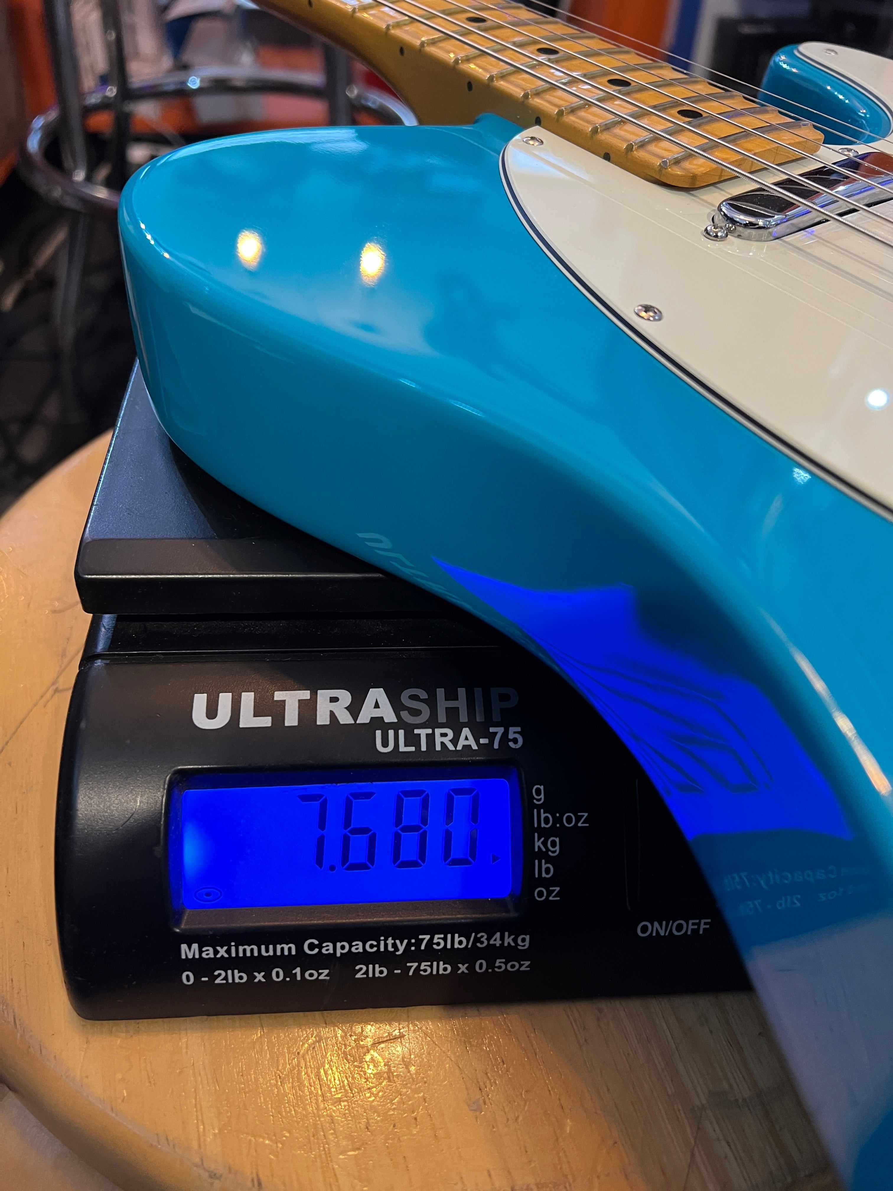 USED - Fender American Professional II Telecaster - Miami Blue, maple neck