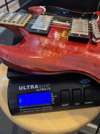 USED Gibson Electric Guitar 1962 Les Paul SG Standard - Short Maestro Vibrola, Custombuckers, Light Aged Finish