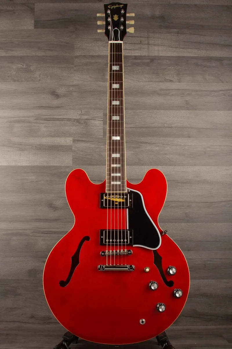 Epiphone Inspired by Gibson Custom 1962 ES-335 Reissue Semi-Hollow  Electric Guitar in Sixties Cherry
