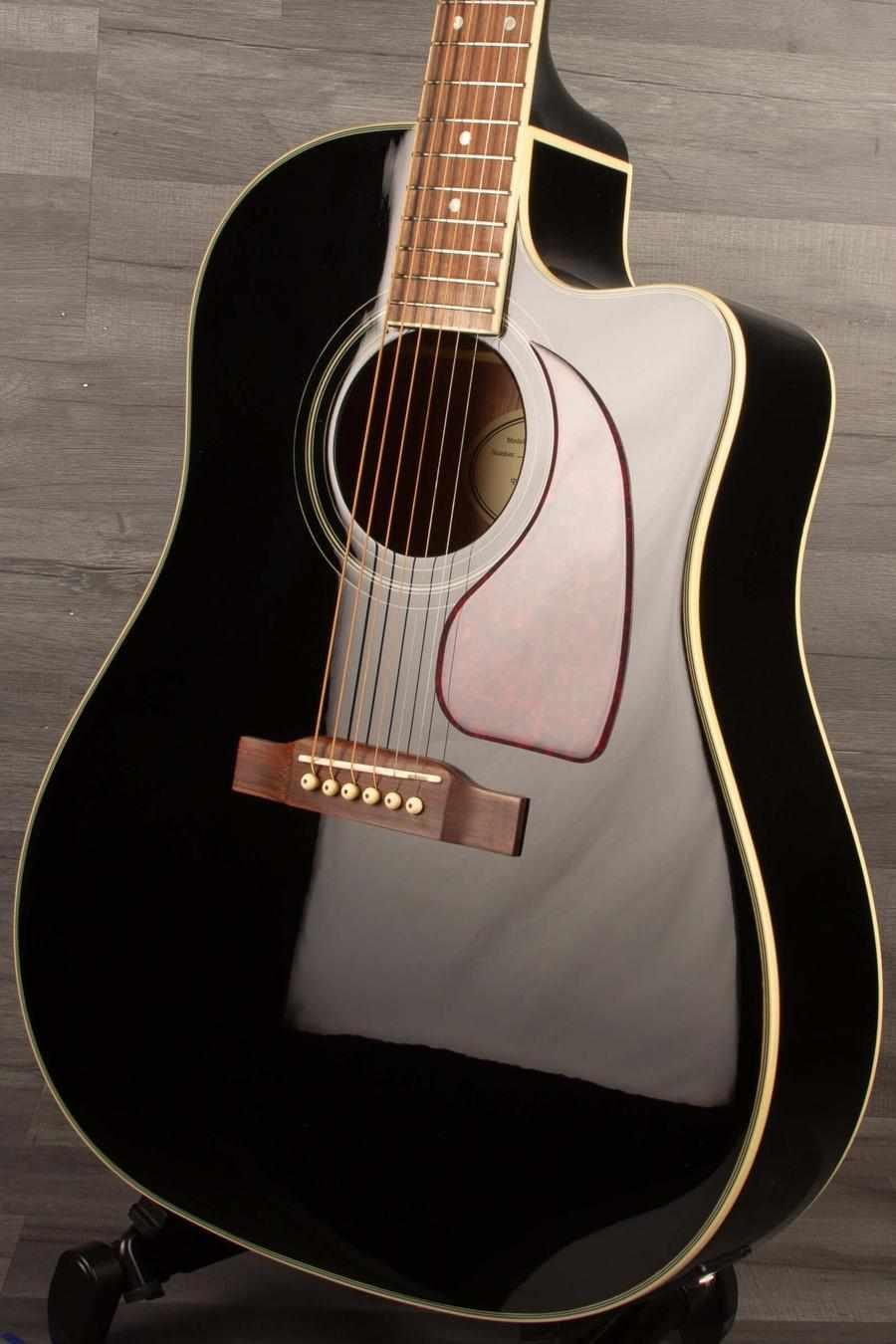 Epiphone J-45 EC Studio soild top, Ebony - MusicStreet