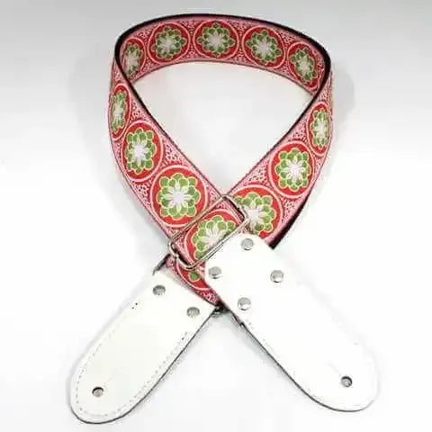 DSL JAC20 - Jacquard Strap Flower Green - Guitar Strap