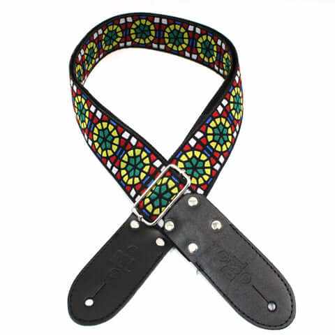 DSL JAC20-SG-Green Jacquard Weaving Green - Guitar Strap