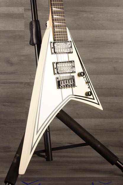 Jackson JS Series  RR JS1XM Minion Electric Guitar - Snow White with black hardware and Jackson pointed 6-in-line headstock