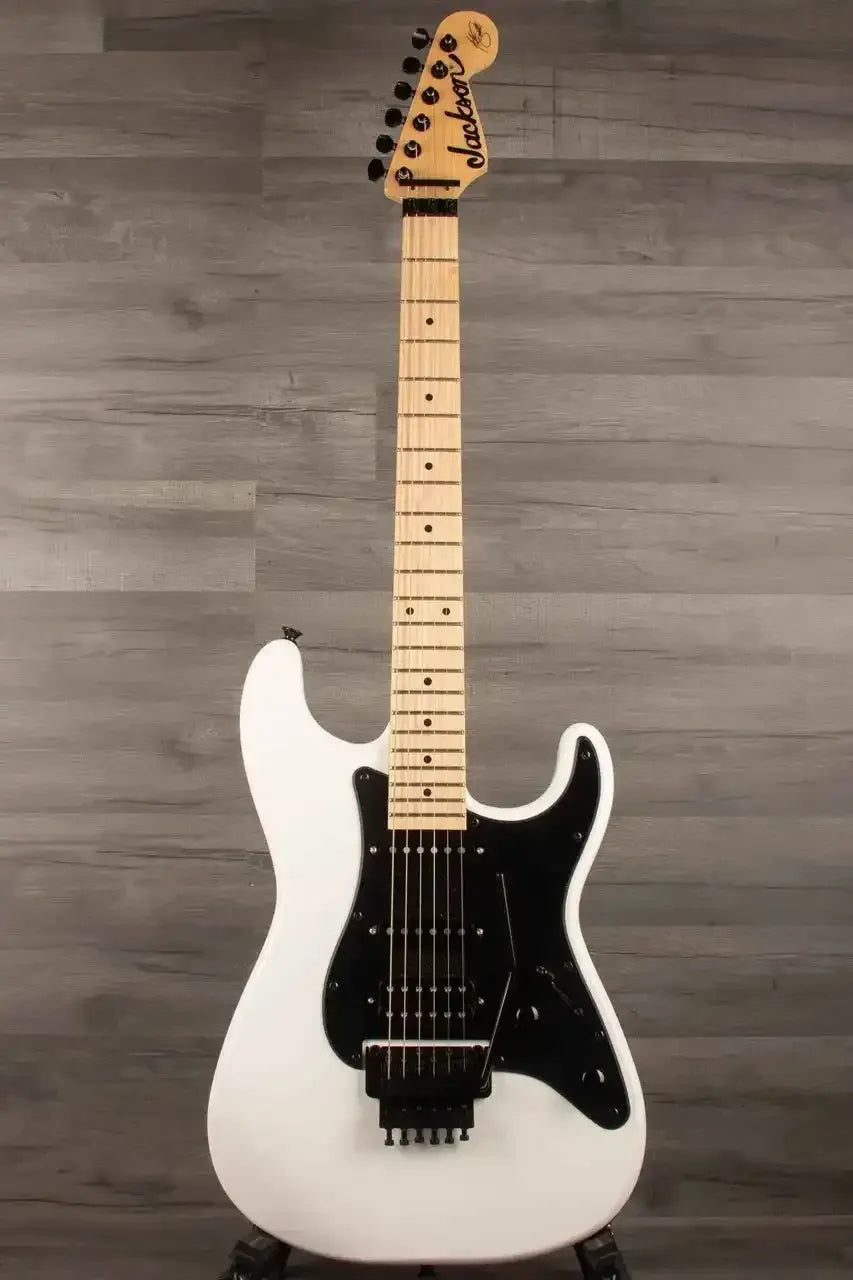 USED - Jackson X Series Adrian Smith SDXM Electric Guitar - Snow White with Black Pickguard, Maple Fingerboard