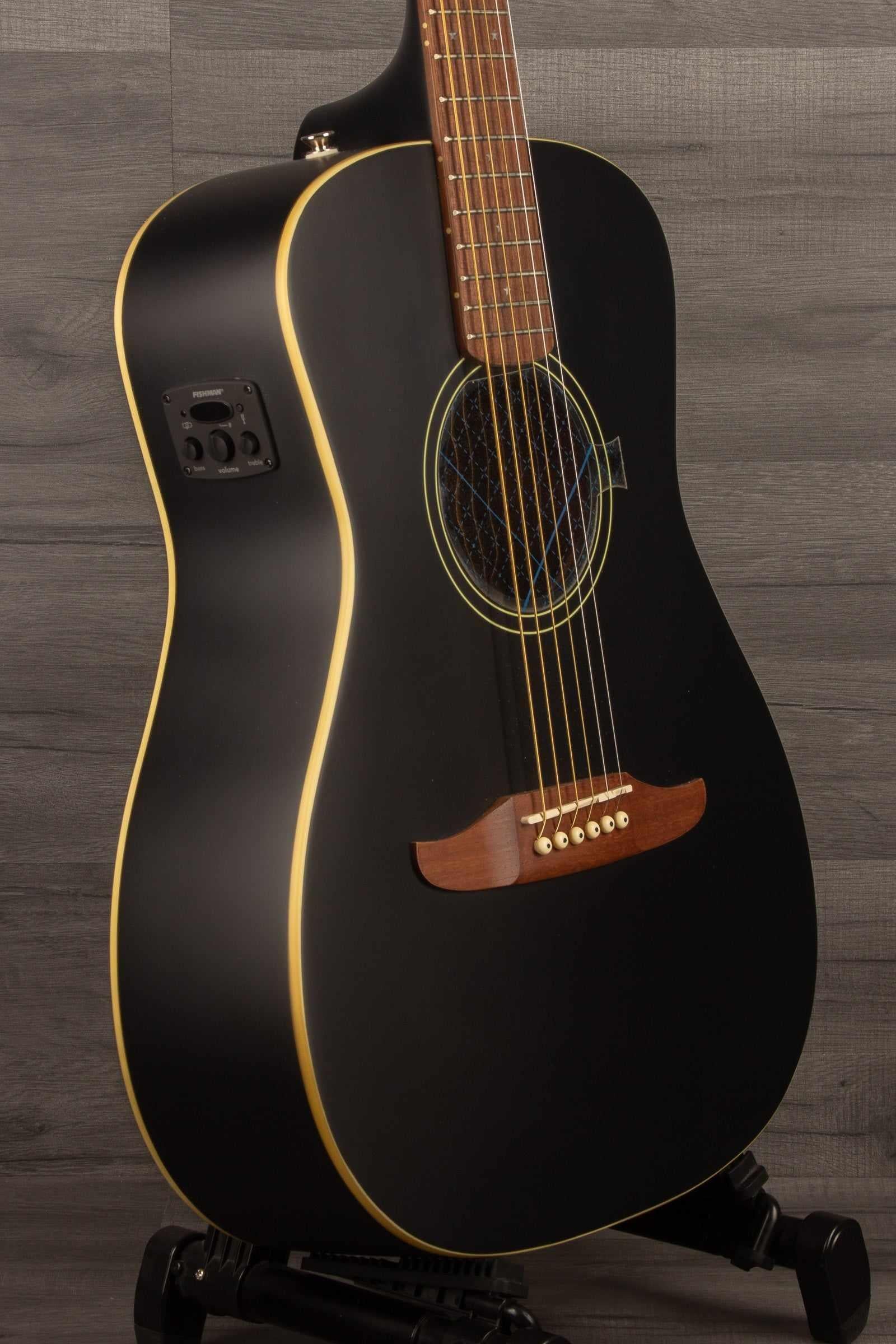 Fender Joe Strummer Campfire, Walnut Fingerboard, Matte Black - MusicStreet