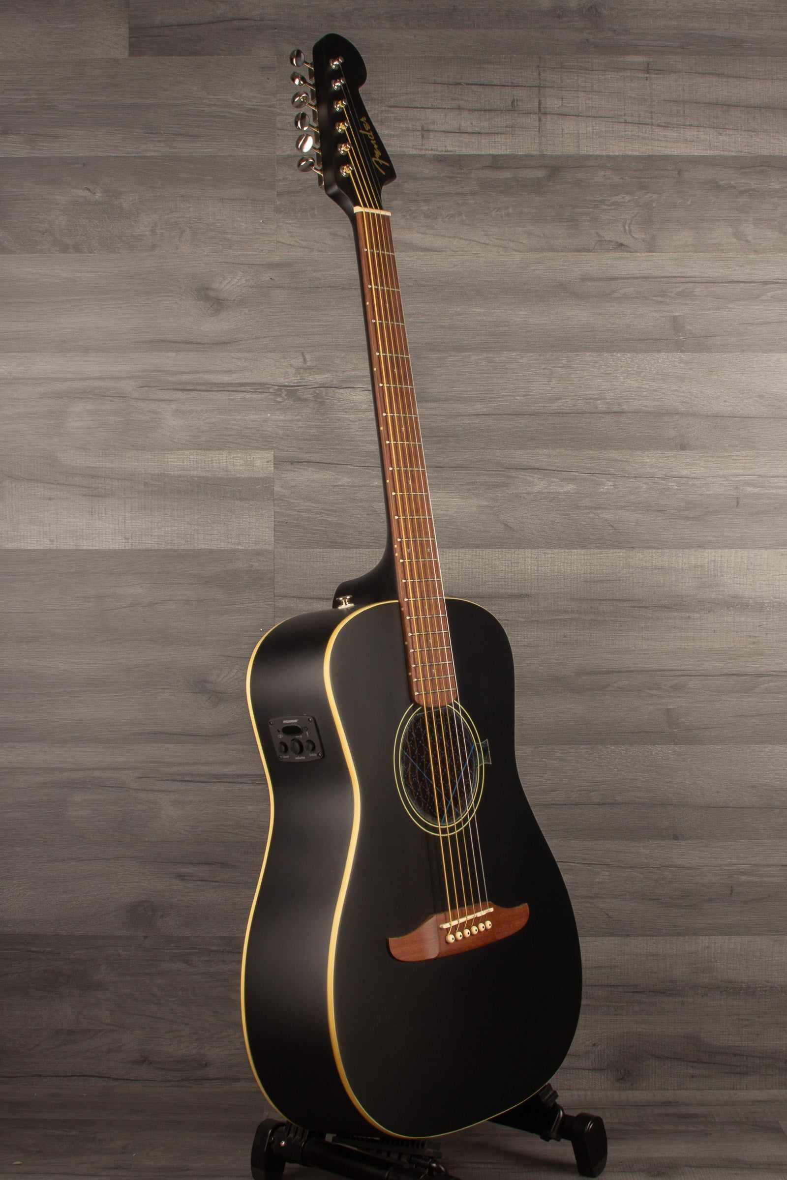 Fender Joe Strummer Campfire, Walnut Fingerboard, Matte Black - MusicStreet
