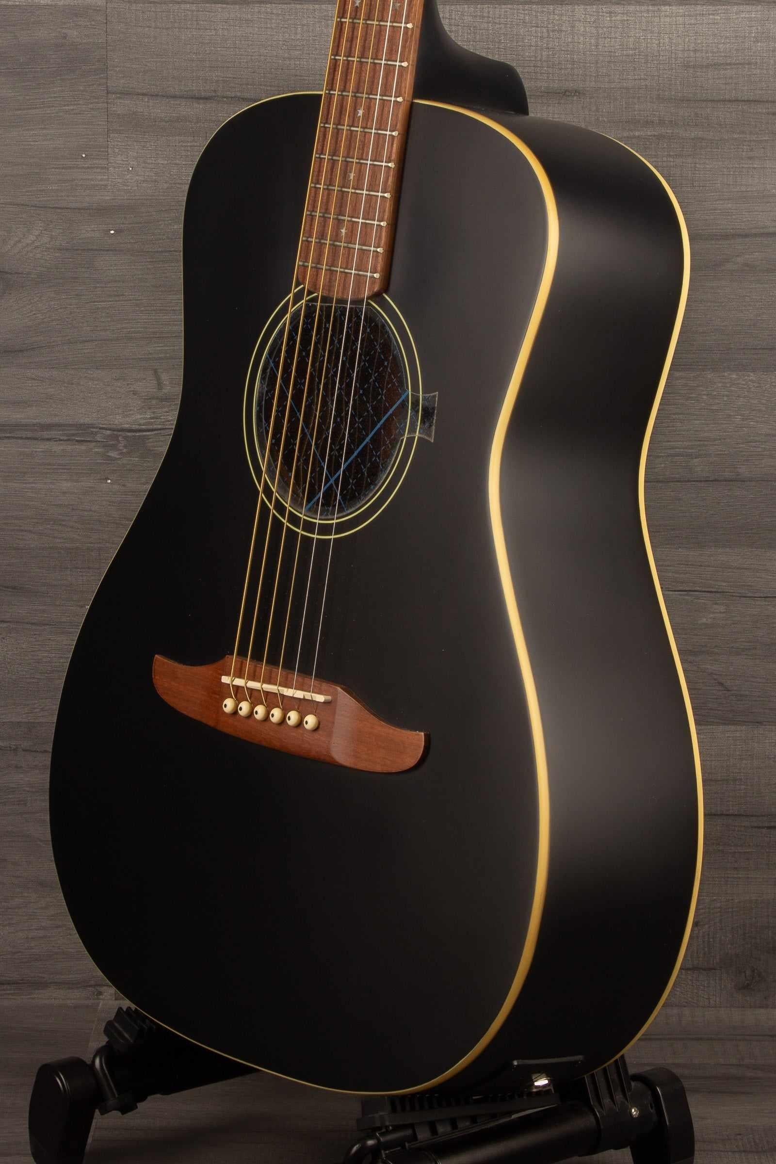 Fender Joe Strummer Campfire, Walnut Fingerboard, Matte Black - MusicStreet