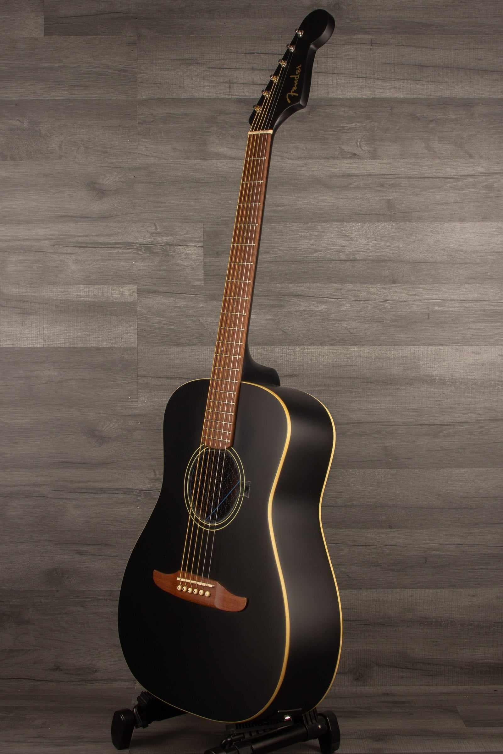 Fender Joe Strummer Campfire, Walnut Fingerboard, Matte Black - MusicStreet