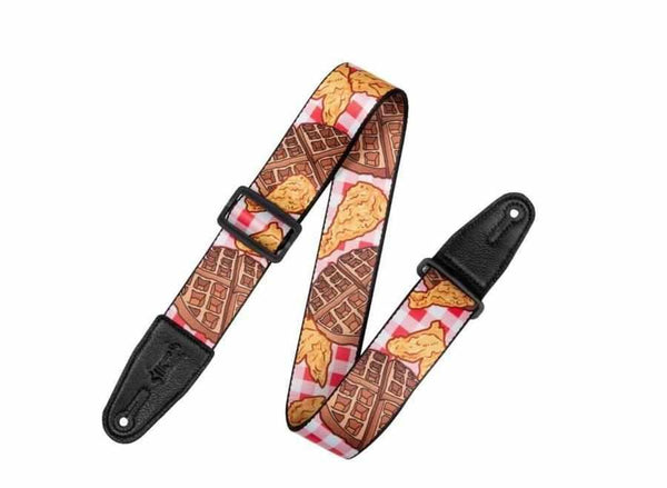 Levy's Tasty Grooves Polyester Guitar Strap - Chicken and Waffles - MusicStreet