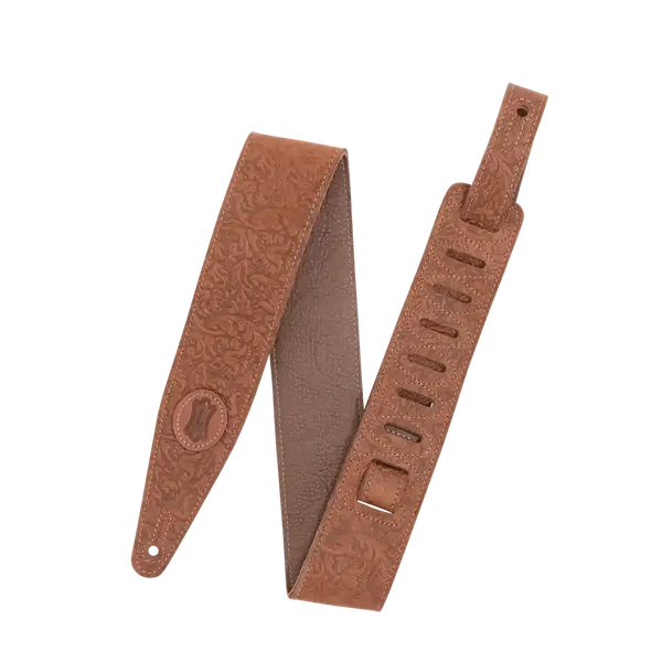 Levy's Florentine Leather Guitar Strap 2 1/2" - Brown