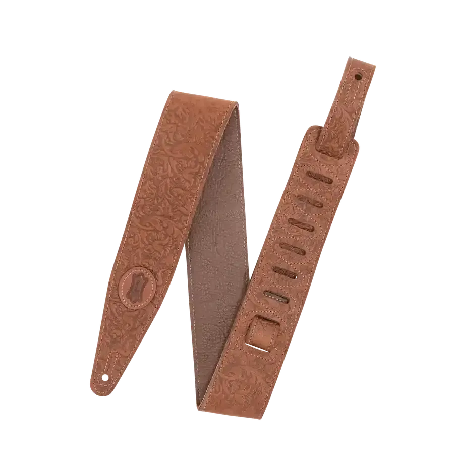 Levy's Florentine Leather Guitar Strap 2 1/2" - Brown