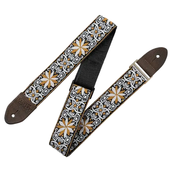 Levy's Vintage Hootenanny Series Guitar Strap - yellow - MusicStreet