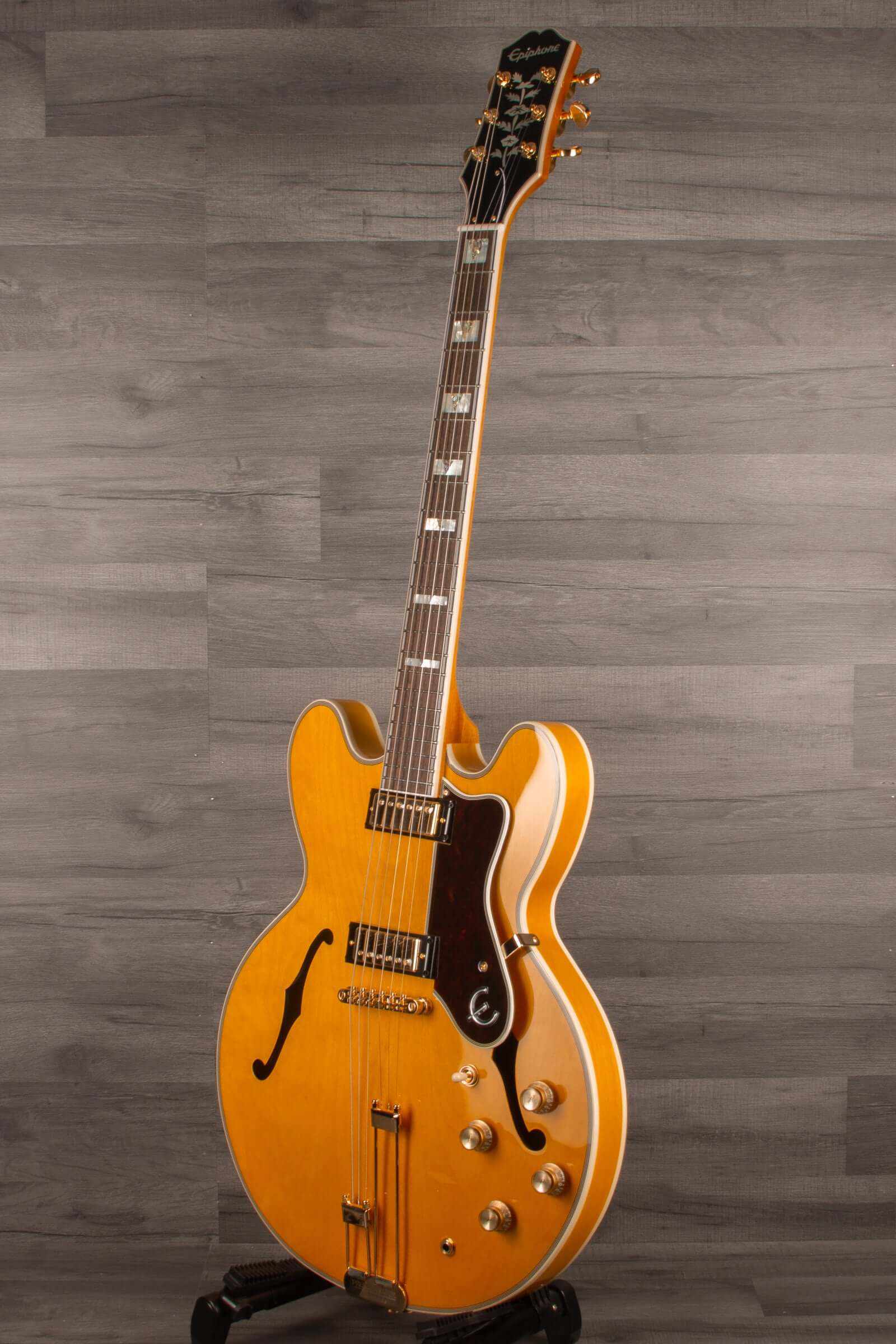 Epiphone Sheraton Electric Guitar - Natural (Incl. Premium Gig Bag)