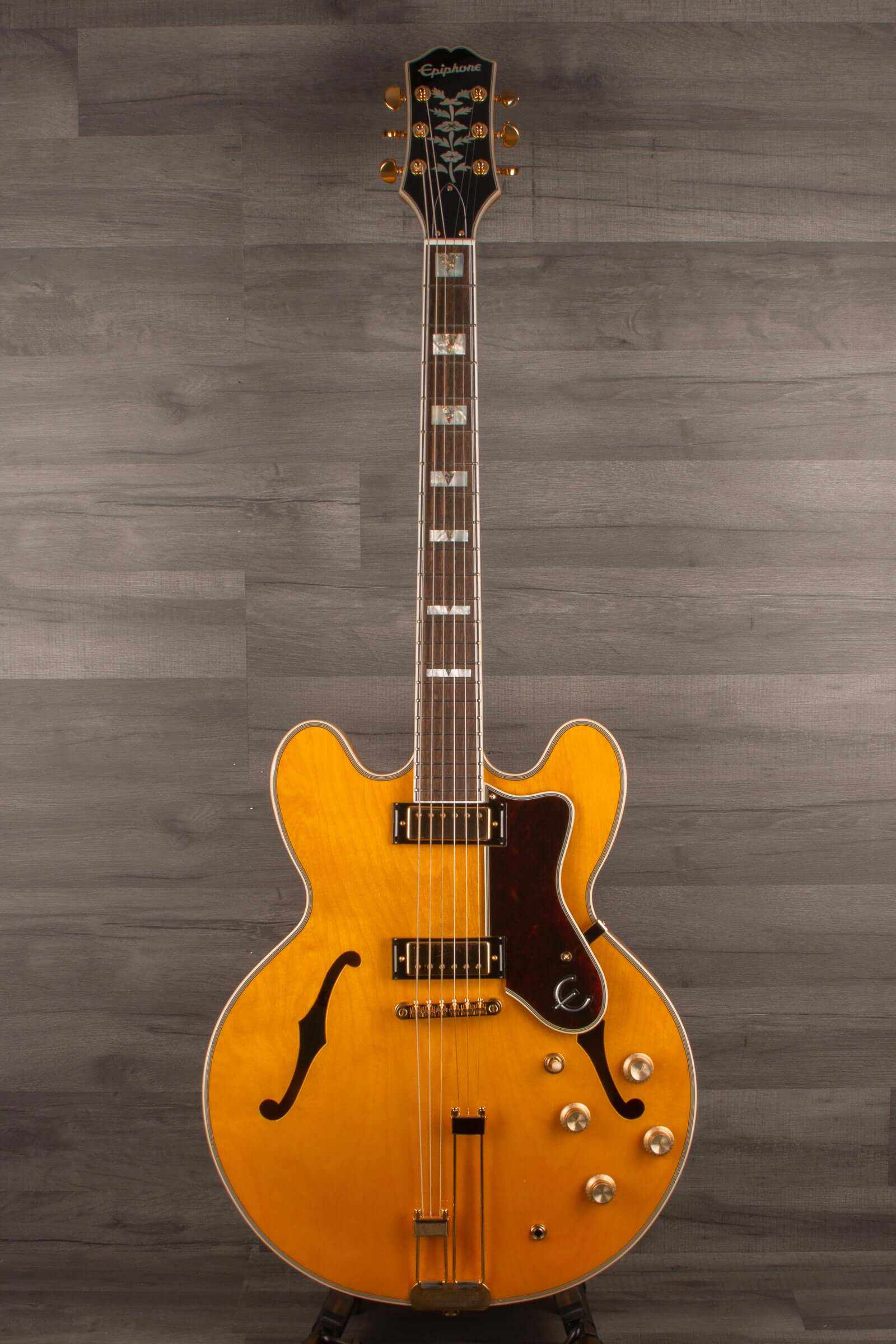Epiphone Sheraton Electric Guitar - Natural (Incl. Premium Gig Bag)