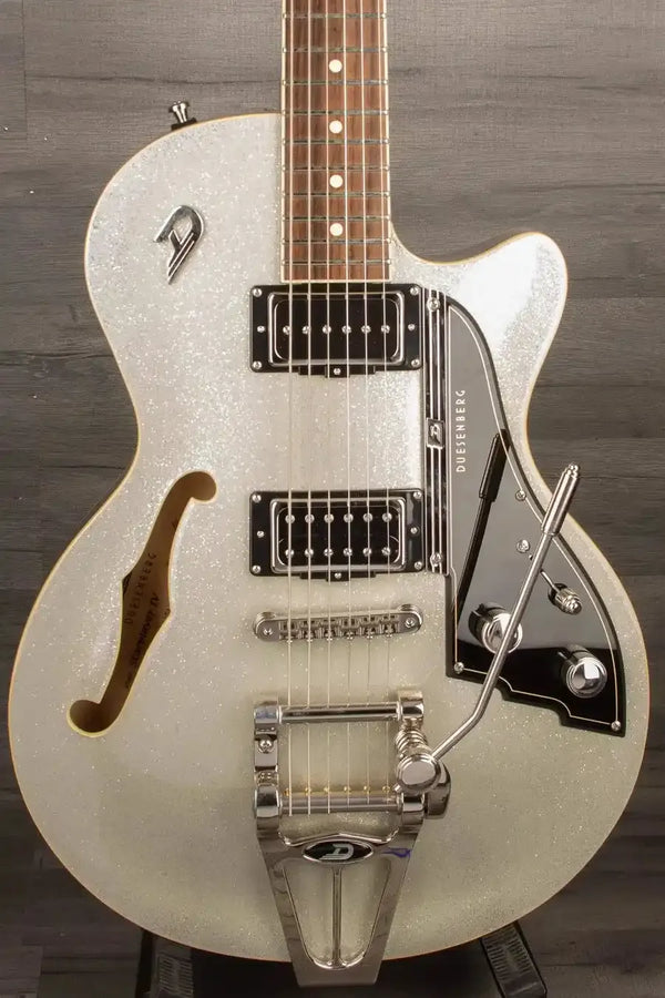 Duesenberg Starplayer Tv Electric Guitar In Silver Sparkle With Hard Case
