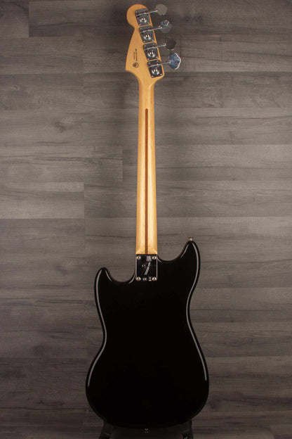 USED - Fender Mustang PJ Bass Guitar - Black (Incl. hard case)