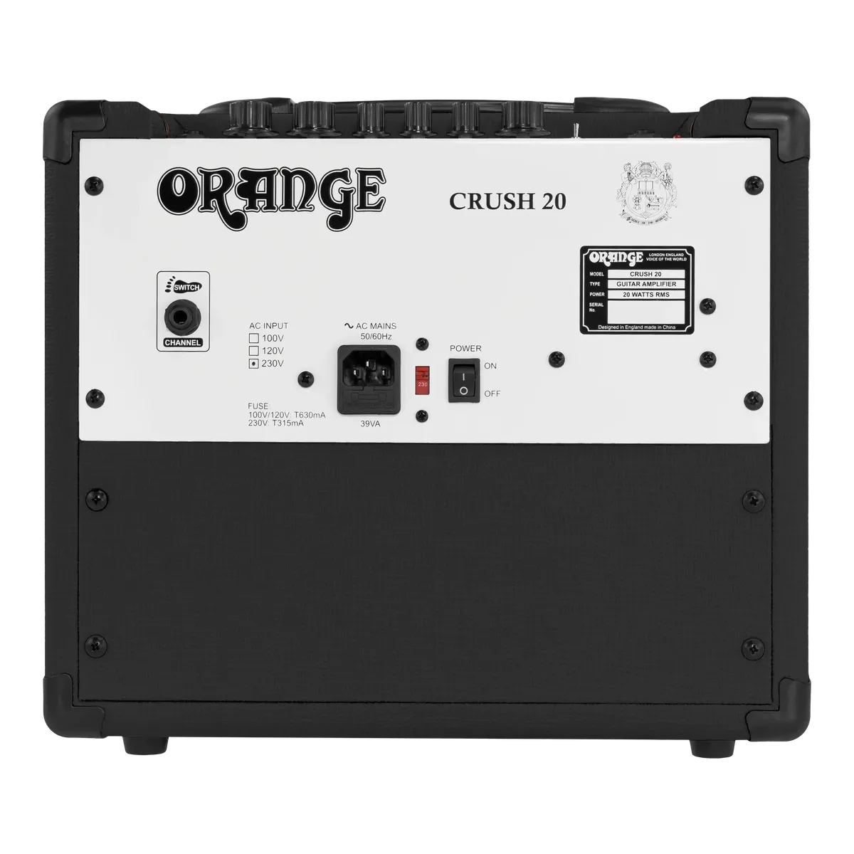 Orange Crush 20 Guitar Amplifier Combo Black