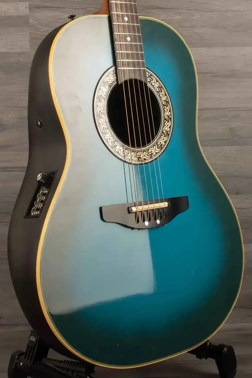 USED - Ovation Pinnacle 3712 Trans blue